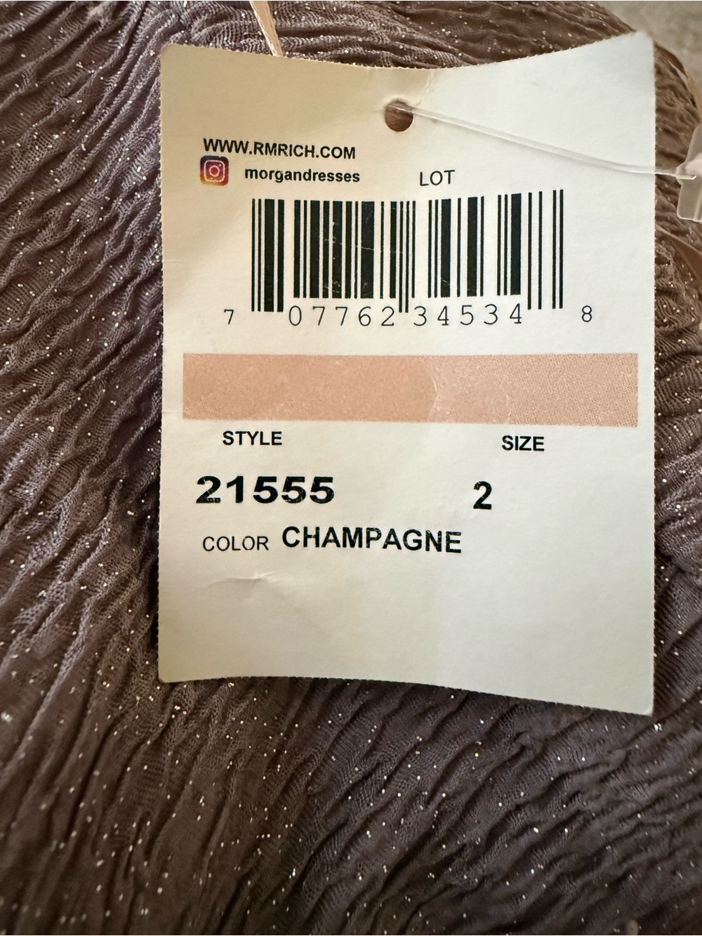 Night Way Collections Rose-Mauve Shimmer Halter Maxi Dress - Picture 2 of 14